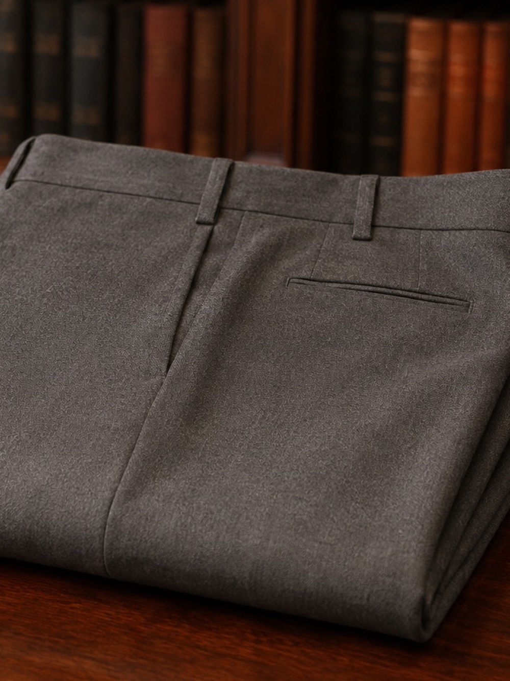 Incotex Charcoal Gray Dress Trousers in Super 100’s Premium Wool